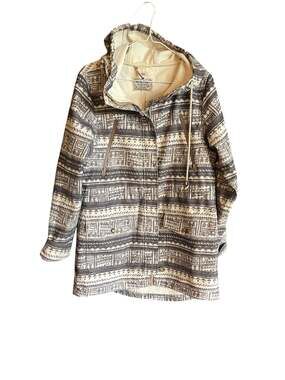 Burton Durable Women's Soteil Aztec Tribal Print Dryride Hooded Jacket Size Larg